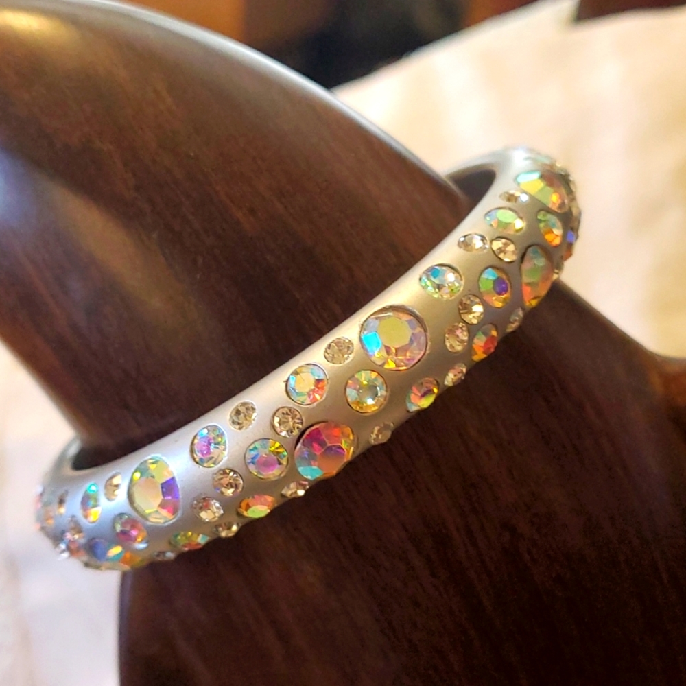 Irridescent Rhinestone Bangle